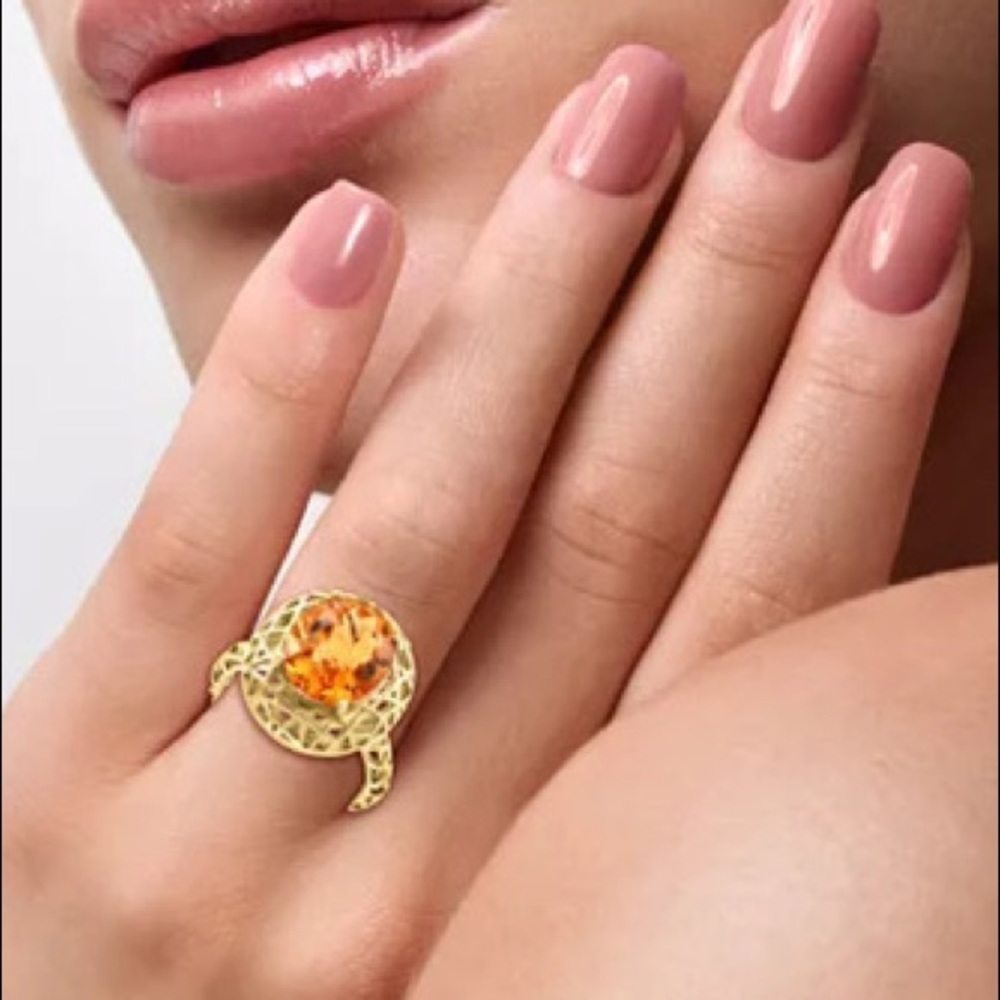 Effy Citrine Oval Statement Ring - image 1